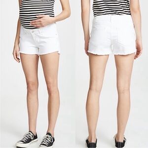 DL1961 Womens Renee Precision White Denim Maternity Cut Off Shorts Size 28